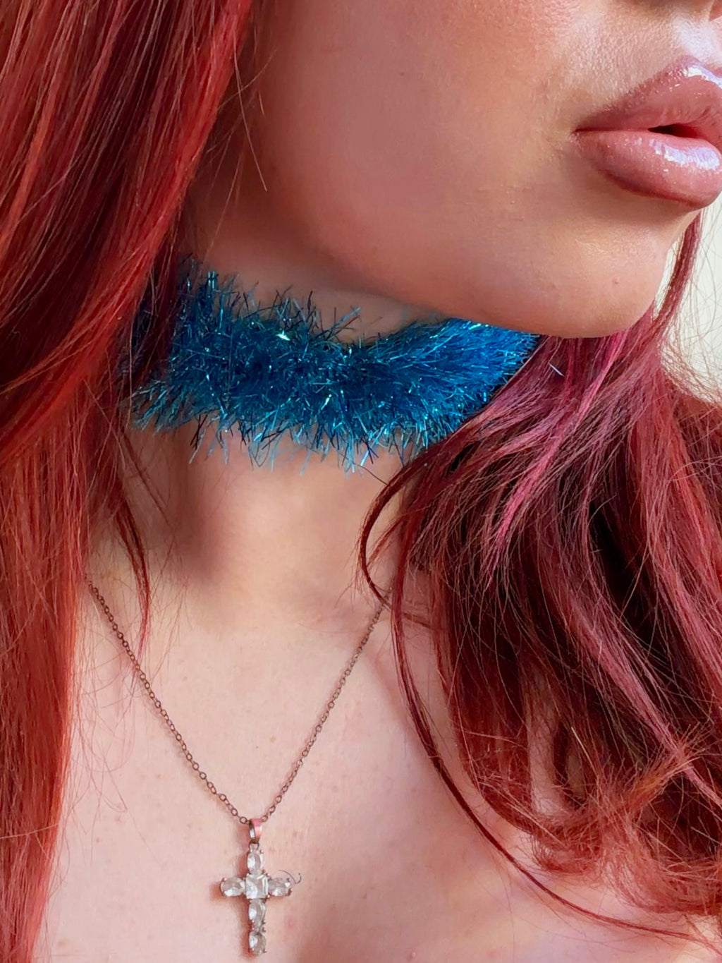 Fluffy Headband/Choker - Disco