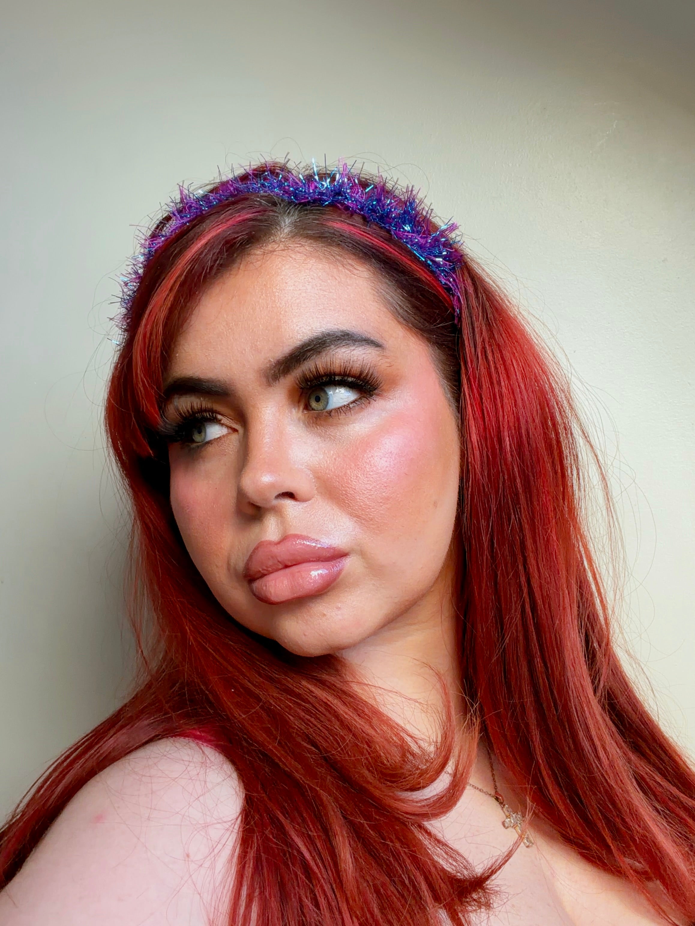 Fluffy Headband/Choker - Mermaid
