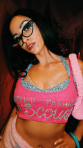 ‘British Fashion? It’s Scouse.’ Diamanté T-shirt